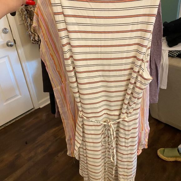 HUTCH STRIPED RUFFLED WRAP DRESS - Picture 3 of 4